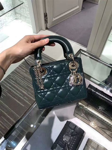 green dior bag|Dior lambskin bag.